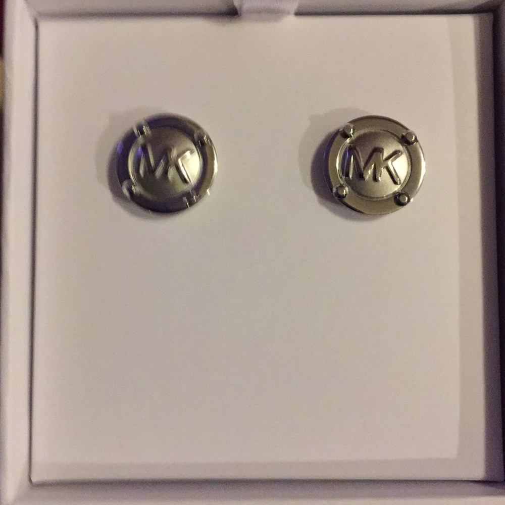 MICHAEL KORS - MK LOGO STUD EARRINGS (NEW) - Picture 4 of 8